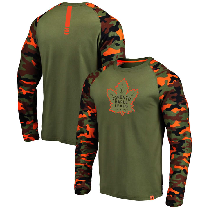 Toronto Maple Leafs Fanatics Branded OliveCamo Recon Long Sleeve Raglan T-Shirt,We sell and wholesale Toronto Maple Leafs Fanatics Branded OliveCamo Recon Long Sleeve Raglan T-Shirt on line form chian!